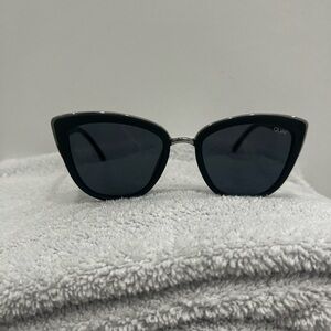 Quay Australia Black Cat-Eye Sunglasses